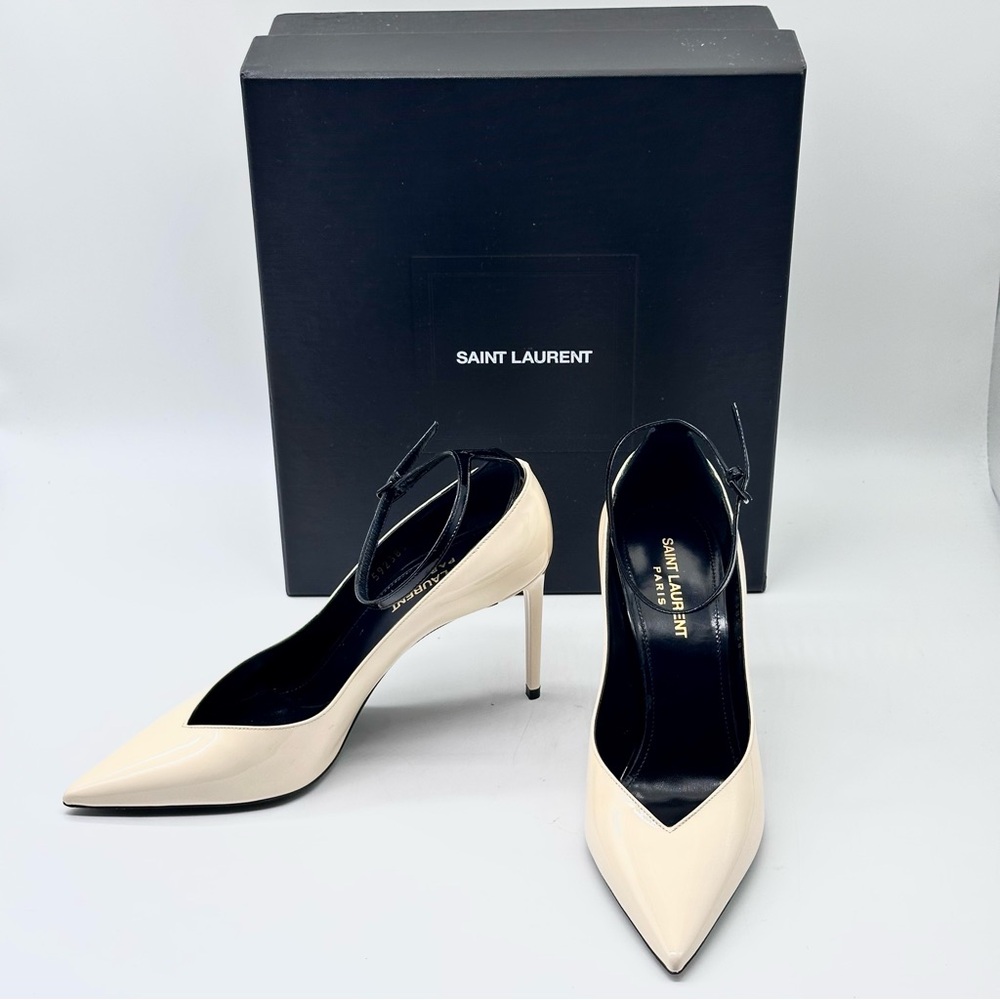 Saint Laurent YSL Zoe 85 Patent Leather Pump - Size 38